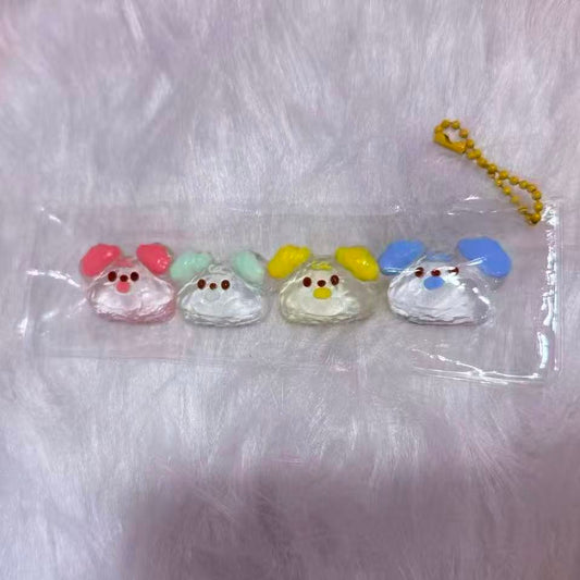 クリア系 ミニワンコ４連  スクイーズ