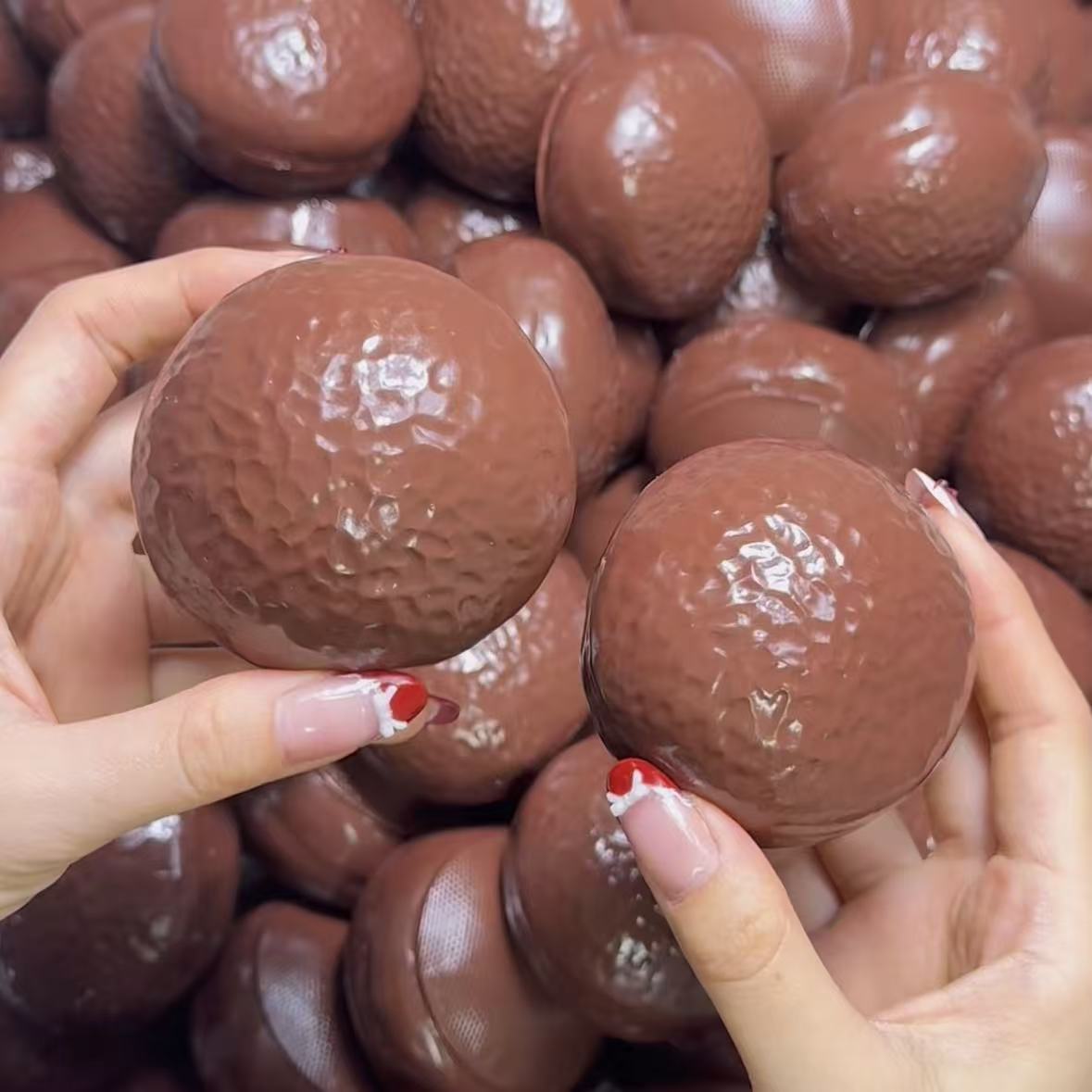 チョコパイ  ストレスボール (透明予備カバー付き)