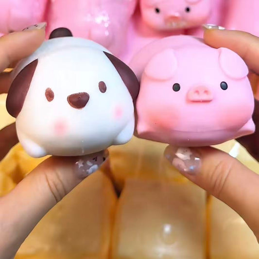 うつぶせ動物 ストレスボール(透明予備カバー付き)