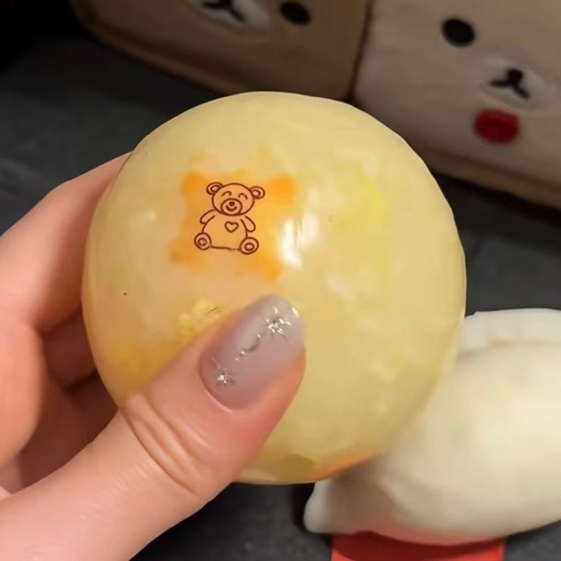 くまちゃんクッキーおにぎり ストレスボール(透明予備カバー付き)