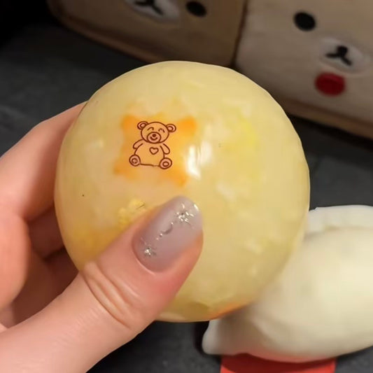 くまちゃんクッキーおにぎり ストレスボール(透明予備カバー付き)