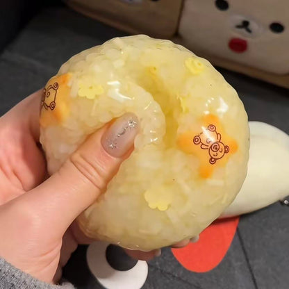くまちゃんクッキーおにぎり ストレスボール(透明予備カバー付き)
